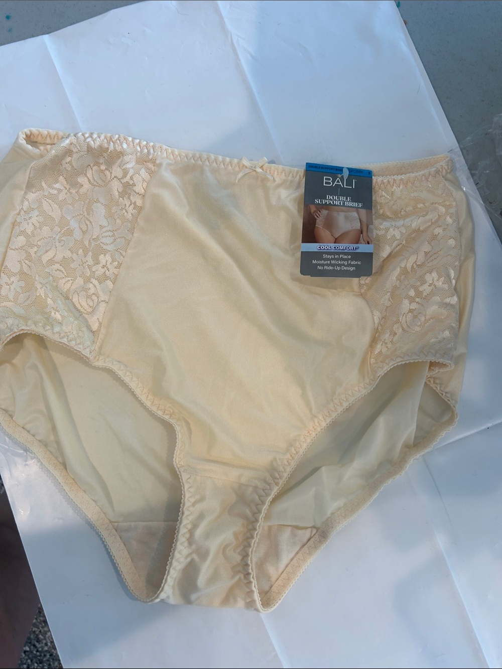 Bali Cream High-Waist Lace Panel Brief
